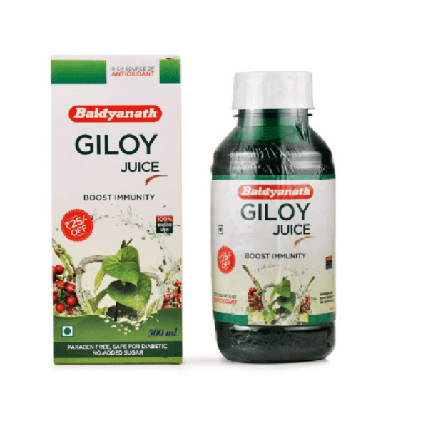 Baidyanath Giloy Juice (500ml) for Chronic Fever, Boots Immunity, Improves Digestion, Diabetes, Anxiety