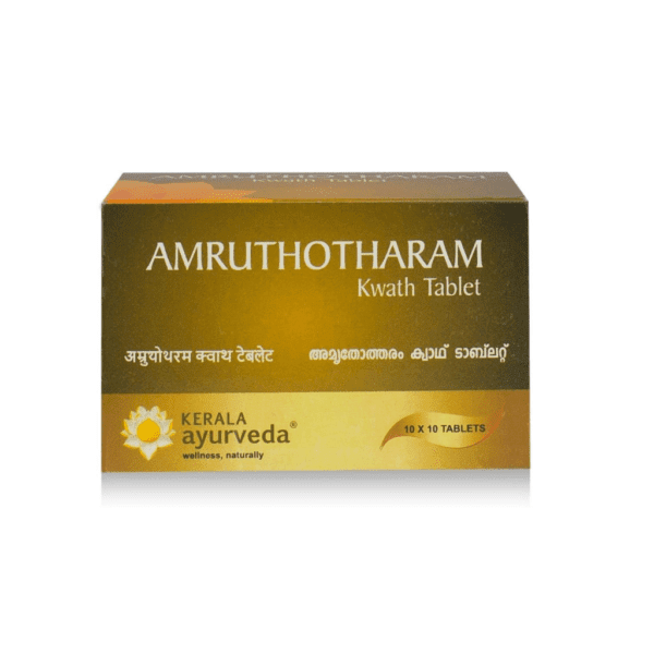 Kerala Ayurveda Amruthotharam Kwath Tablet 100 Nos for constipation, flatulence, stuffy nose, fatigue, loss of appetite, gout