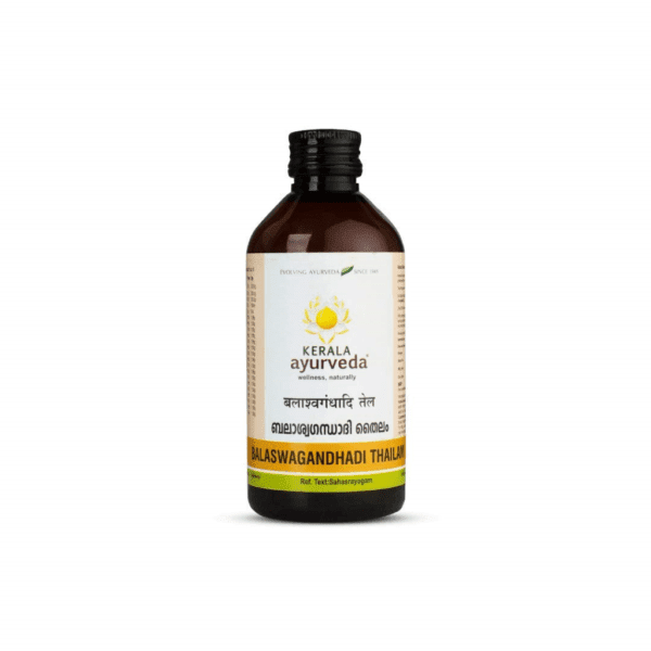 Kerala Ayurveda Balaswagandhadi Thailam 200 Ml for emaciation, muscle wasting, lack of strength in joints, muscles and bones