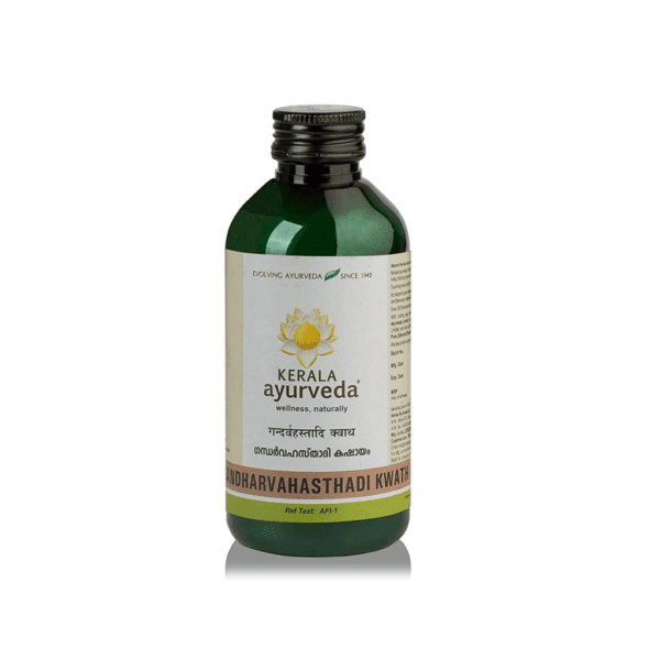 Kerala Ayurveda Gandharvahasthadi Kwath 200 Ml for constipation, gas, stomach disorders