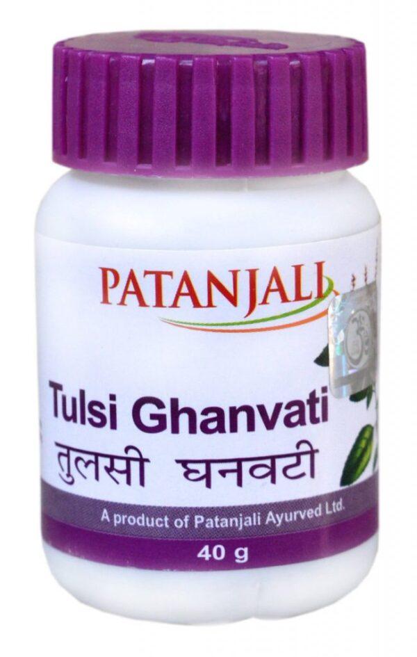Patanjali Ayurveda Tulsi Ghanvati 40gm tablet, body pain due to fever, nasal congestion, sneezing, blockage of nose