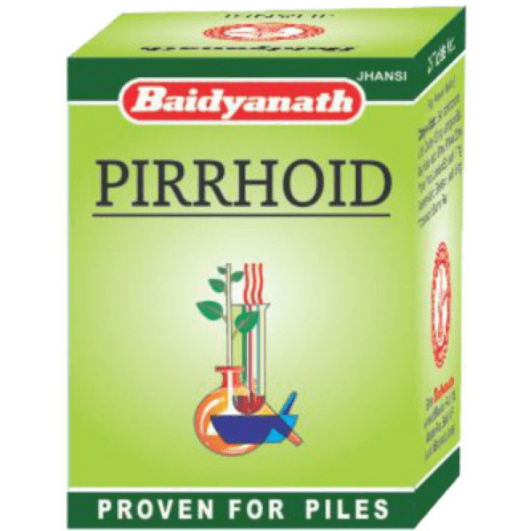 Baidyanath Pirrhoids Tablet (50tab) for constipation, Pain, itching, piles