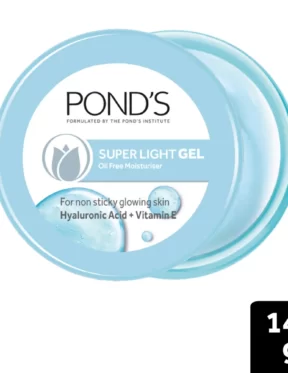 Ponds Super Light Gel Oil Free Moisturiser With Hyaluronic Acid + Vitamin E(147gm)