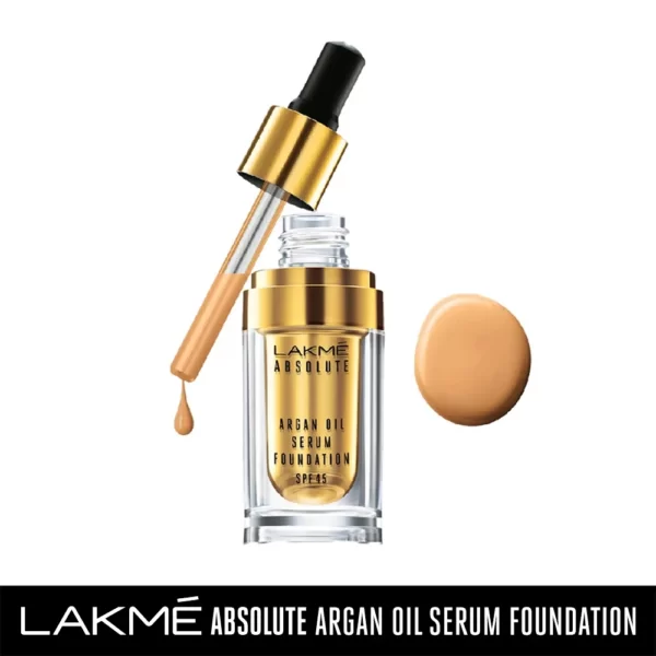 Lakme Absolute Argan Oil Serum Foundation SPF 45 - Warm Cream(15ml)