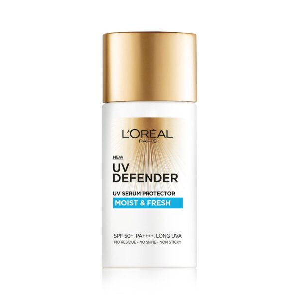 L'Oreal Paris Uv Defender Serum Protector Sunscreen Spf 50+, Moist & Fresh(50ml)