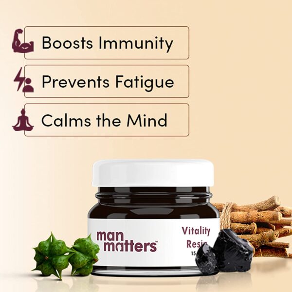 Man Matters Original Himalayan Shilajit Resin with Ashwagandha, Gokshura & Safed Musli | Ayurvedic, Natural & Veg |15 grams - Image 3