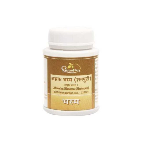 Dhootapapeshwar Abhraka Bhasma (Shataputi) 2 gm for fever, cough, anemia, asthma