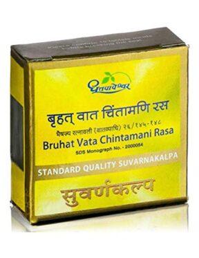 Dhootapapeshwar Bruhat Vata Chintamani Rasa Standard Quality Suvarnakalpa Tablet 10 tablet for irregular pulses, improve the blood circulation