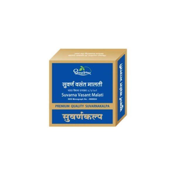 Dhootapapeshwar Svarna Vasant Malati Premium Quality Suvarnakalpa 10 tablet for improve memory, diabetes