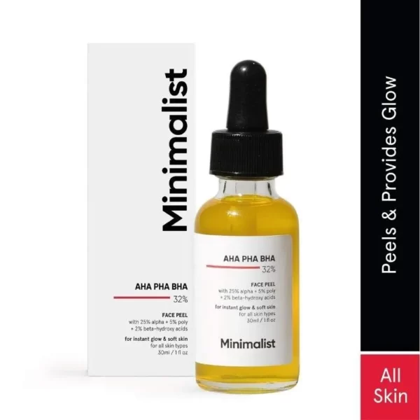 Minimalist AHA 25% + PHA 5% + BHA 2% Face Peel for Instant Glow & Soft Skin(30ml)