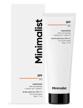 Minimalist Multi-vitamin SPF 50 PA ++++ Sunscreen For Complete Sun Protection(50gm)