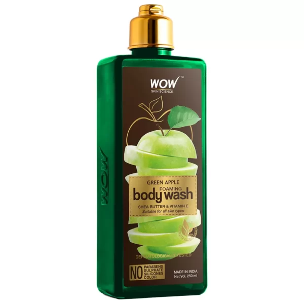 WOW Skin Science Green Apple Foaming Body Wash(250ml)