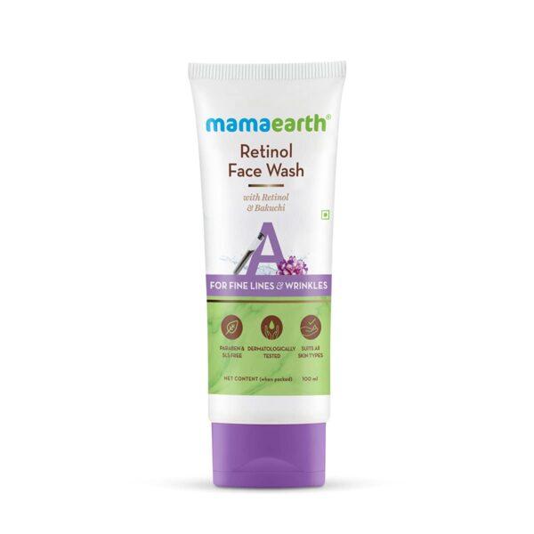 Mamaearth Retinol Face Wash With Retinol & Bakuchi For Fine Lines And Wrinkles(100ml)