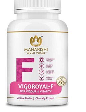 Maharishi Ayurveda Vigoroyal- F | Ayurvedic Supplement for Vigor & Vitality, Stamina, Energy and Physical strength in Females| Reduces Stress | Shatavari, Ashoka, Lodhra & Gokshura - 60 Tablets (Pack of 1)