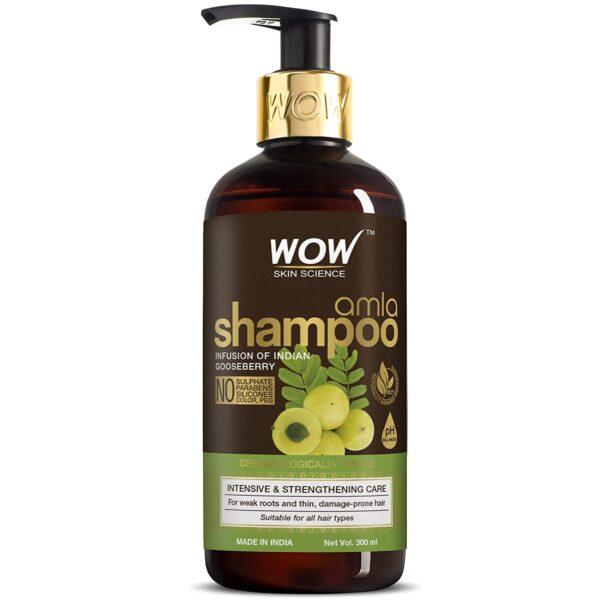 WOW Skin Science Amla Shampoo For Weak Roots & Thin Damage Prone Hair(300ml)