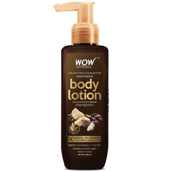 WOW Skin Science Shea Butter & Cocoa Butter Moisturizing Body Lotion