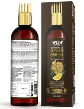 WOW Skin Science Ginger Hair Oil - For Dandruff Care - With Comb Applicator(100ml)(100ml)