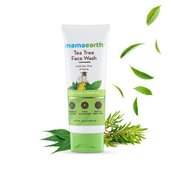 Mamaearth Face Wash With Tea Tree Oil And Neem Extract For Acne &Pimples(100ml)