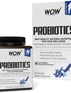 WOW Life Science Probiotics Capsules(60 Capsules)