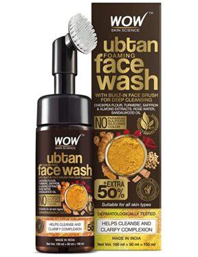 WOW Skin Science Foaming Ubtan Face Wash For Suitable All Skin Types(150ml)