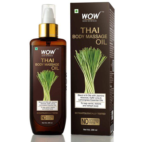 WOW Skin Science Thai Body Massage Oil - 200ml(200ml)