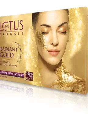 Lotus Herbals Radiant Gold Cellular Glow Facial Kit (Single Use)(37g)