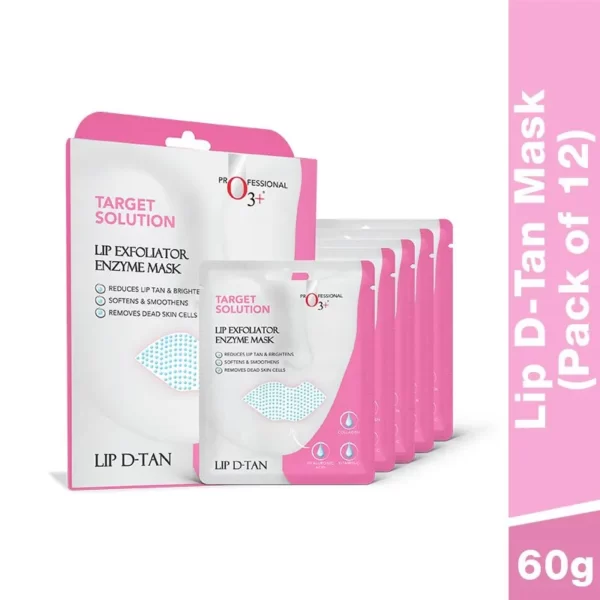 O3+ Lip Exfoliator Enzyme D-tan Sheet Mask - (set Of 12)(60 g)