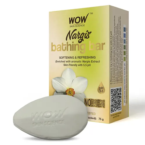 WOW Skin Science Nargis Bathing Bar - 5.5 Ph(75gm)