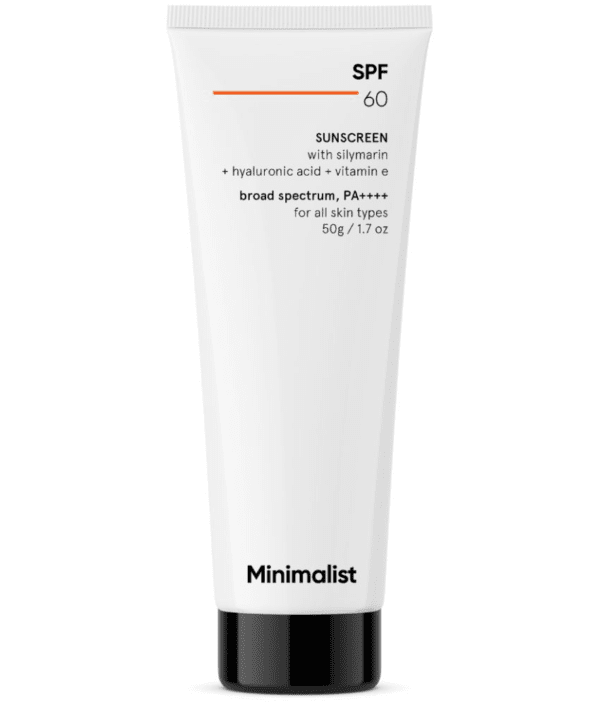 Minimalist SPF 60 PA ++++ Face Sunscreen With Antioxidant Silymarin For Complete Sun Protection(50gm)