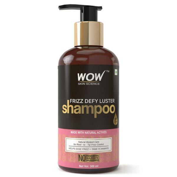 WOW Frizz Defy Luster No Parabens, Sulphate & Silicone Shampoo – 300 ml