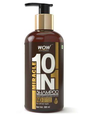 WOW Miracle 10 in 1 No Parabens & Sulphate Shampoo, 300 ml