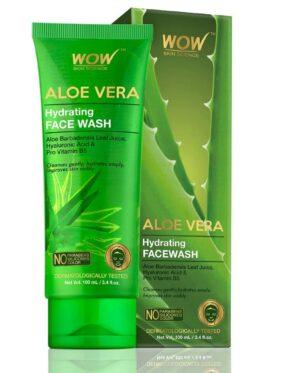 WOW Skin Science Aloe Vera with Hyaluronic Acid and Pro Vitamin B5 Hydrating Gentle Face Wash – 100 ml