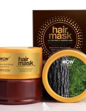 WOW Skin Science Black Spruce Bark Extract, Vitamin B5 & E Hair Mask for Colored & Treated Hair – 200 ml