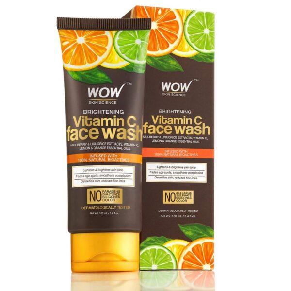 WOW Skin Science Brightening Vitamin C Face Wash – No Parabens, Sulphate, Silicones & Color – 100 ml