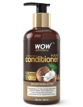 WOW Skin Science Coconut Milk Conditioner – No Parabens, Minerals Silicones & Color -With Dht Blockers, 300 ml