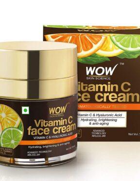 WOW Skin Science Vitamin C Face Cream – Oil Free, Quick Absorbing – For All Skin Types – No Parabens, Silicones, Color, Mineral Oil & Synthetic Fragrance – 50 ml