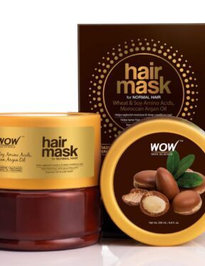 WOW Skin Science Wheat & Soy Amino Acids, Moroccan Argan Oil Hair Mask for Normal Hair – 200 ml