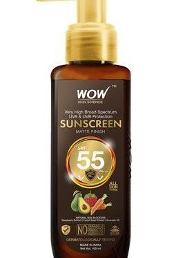 WOW Skin Science Matte Finish Sunscreen Spf 55 Pa+++(100ml)