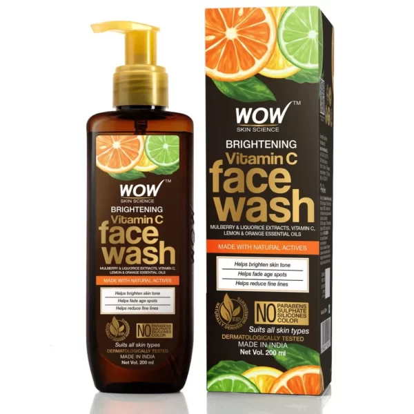 WOW Skin Science Brightening Vitamin C Face Wash Bottle(200ml)