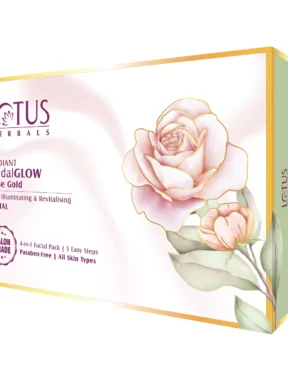 Lotus Herbals Radiant Bridal Glow Rose Gold Facial Kit(10gm+10gm+7gm+10gm+20gm)