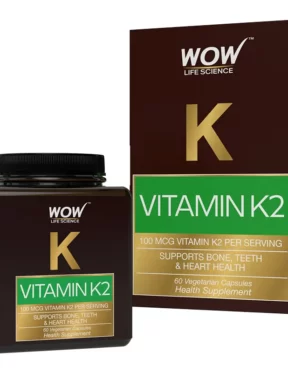 WOW Life Science Vitamin K2 Capsules (60 Vegetarian Capsules)(60 pcs)