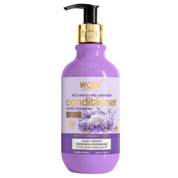 WOW Skin Science Rice Water Conditioner With Rice Water, Rice Keratin & Lavender Oil(300ml)