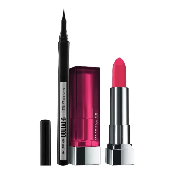 Maybelline New York Lip & Eye Must Have : Divine Wine, Black Tattoo Eyeliner(2 pcs)