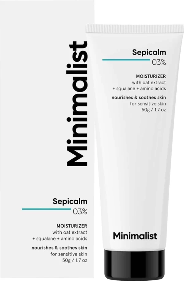 Minimalist 3% Sepicalm Face Moisturiser for Oily, Acne Prone & Sensitive Skin (Fragrance Free)(50gm)