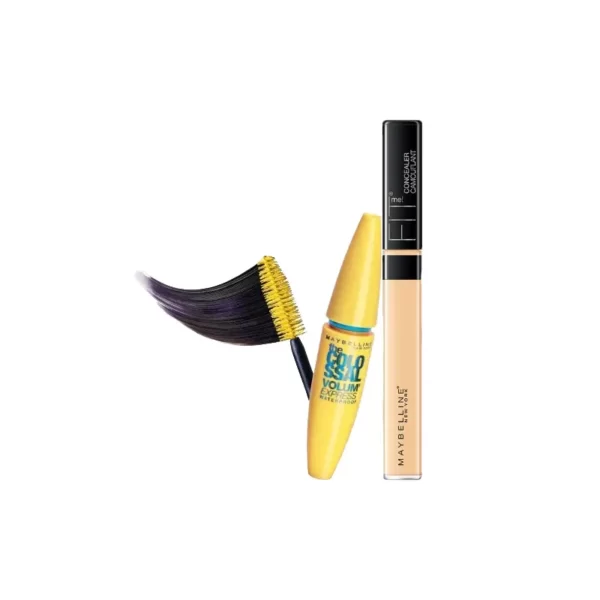 Maybelline New York The Colossal Volum Express Mascara Waterproof - 001 Black + Fit Me Concealer - 25 Medium