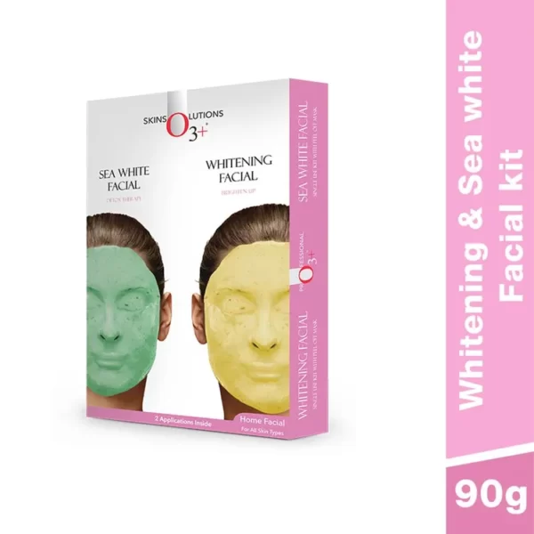 O3+ 2 In 1 Whitening & Sea White Facial Kit With Peel Off Mask(80g+10ml)