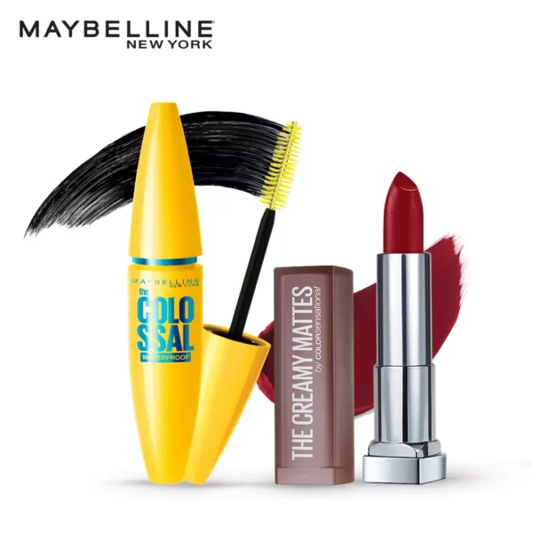 Maybelline New York Lash & Lip Combo - Colossal Divine Wine