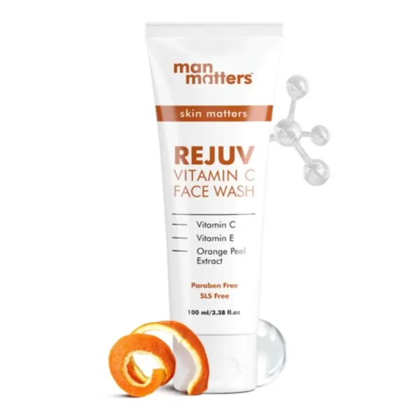 Man Matters Rejuv Vitamin C Face Wash For Glowing Skin, Repair, Dark Spots & Hydration(100ml)