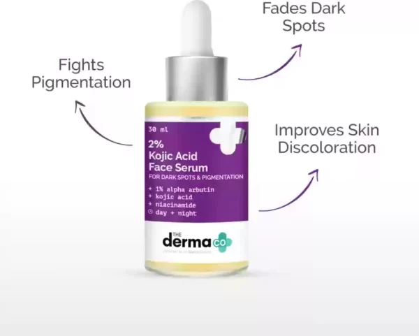 The Derma Co 2% Kojic Acid Face Serum With 1% Alpha Arbutin & Niacinamide (30ml) - Image 2