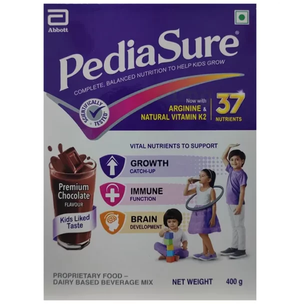 PediaSure Kids Nutrition Drink with Arginine & Natural Vitamin K2 Premium Chocolate 400 GM